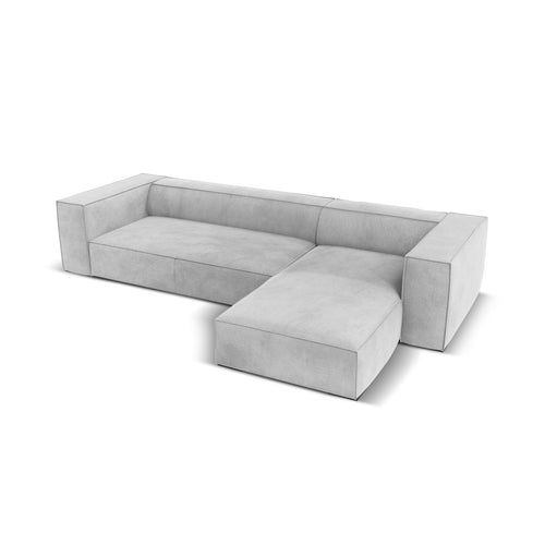 Cosmopolitan Design - Rechter hoekbank Turin 5-zits, structurele stof geld - 173x290x68cm