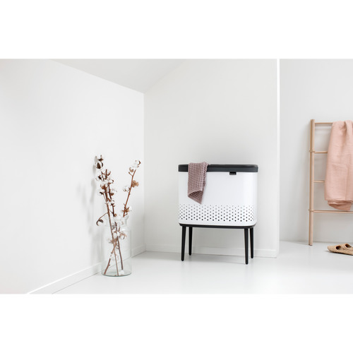 Brabantia Bo Wasbox, 60 liter, kunststof deksel - White