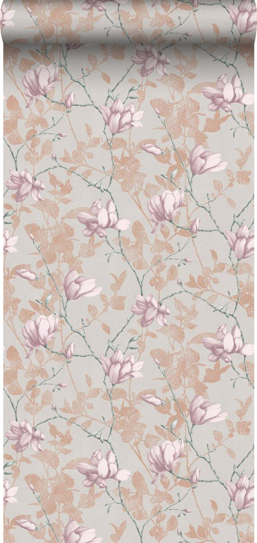 Borastapeter behang magnolia roze - 53 cm x 10.05 m - 660435 - vtwonen shop