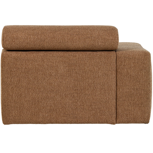 WOOOD 1-zits element bank arm links Novi - Polyester - Karamelbruin - 86x109x113 - vtwonen shop