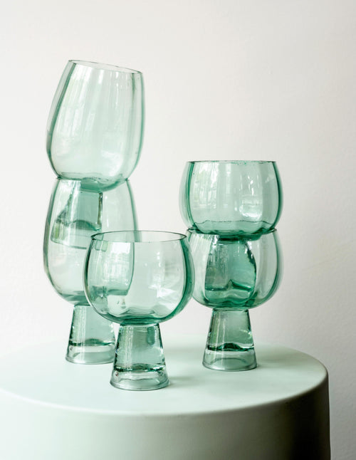 vtwonen - Retro Wijnglazen - Set van 4 - 430ml