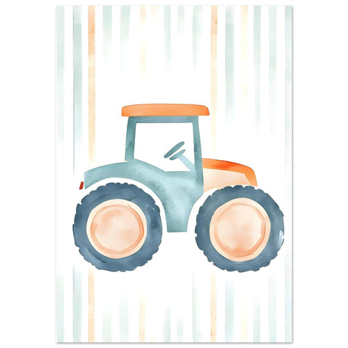 Artfulprints  Retro tractor illustratie   poster 50x70 cm - vtwonen shop