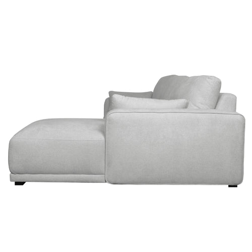 Furnhouse chaise longue bank rechts California - Lichtgrijs - Stof - 105x305x85
