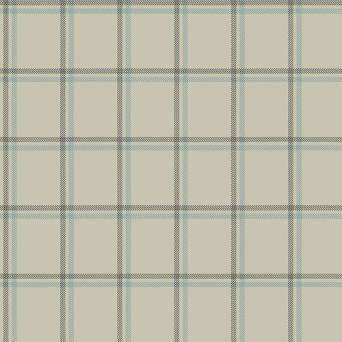 ESTAhome behang ruiten beige en blauw - 50 x 900 cm - 132164