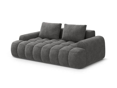 Cosmopolitan Design Bank Linz 3-zits, flueel grijs - 100x200x84cm