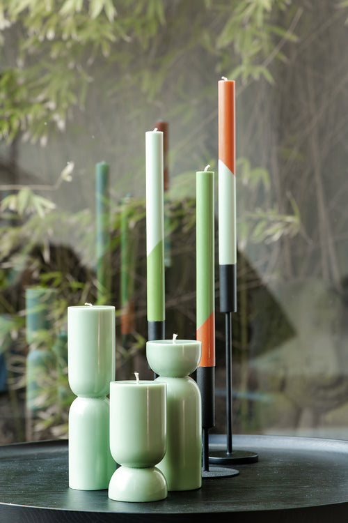 Originalhome kaars organische vorm - groen - M - vtwonen shop