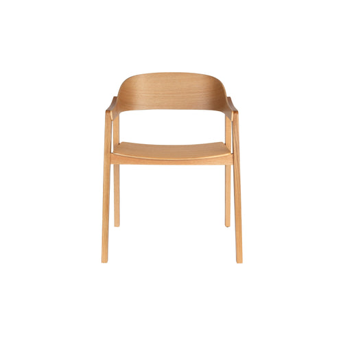 Dutchbone Westlake Eetkamerstoelen armleuning Naturel - Set van 2