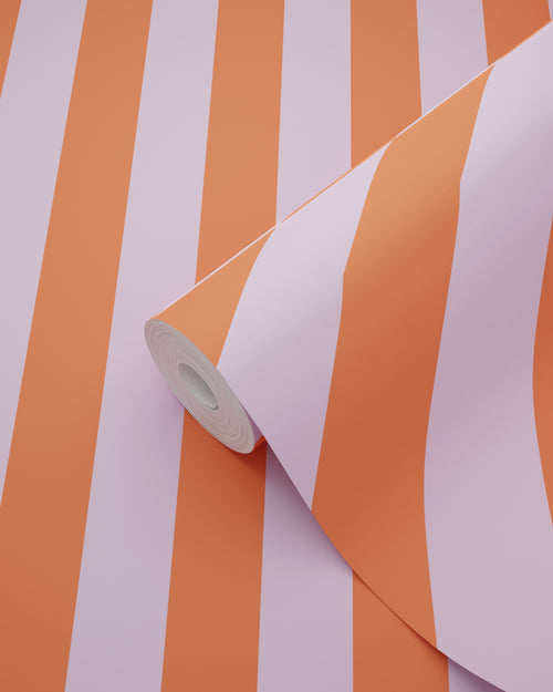 ESTAhome behang strepen lila paars en oranje - 53 cm x 10.05 m - 139956 - vtwonen shop