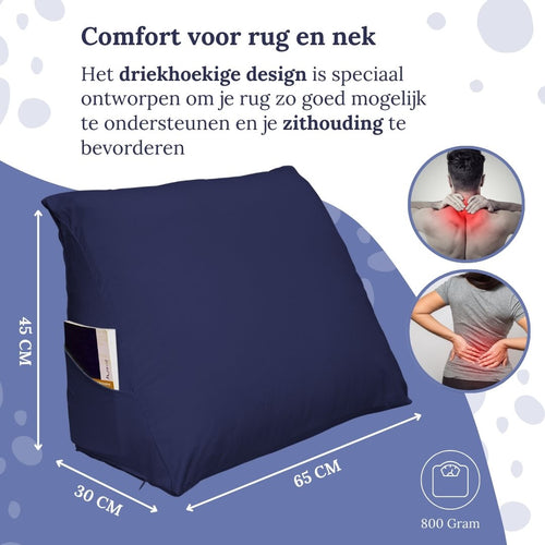 Ten Cate leeskussen - inclusief kussensloop - marineblauw - vtwonen shop