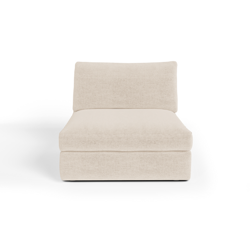 Sia Home - Modulaire fauteuil NEST - Zacht aanvoelende geweven stof - Beige - 93cm