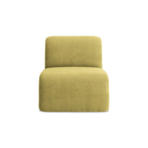 LaMiaSofa Bankmodule midden Cervo - chenille stof - limoengroen - 70x94x75