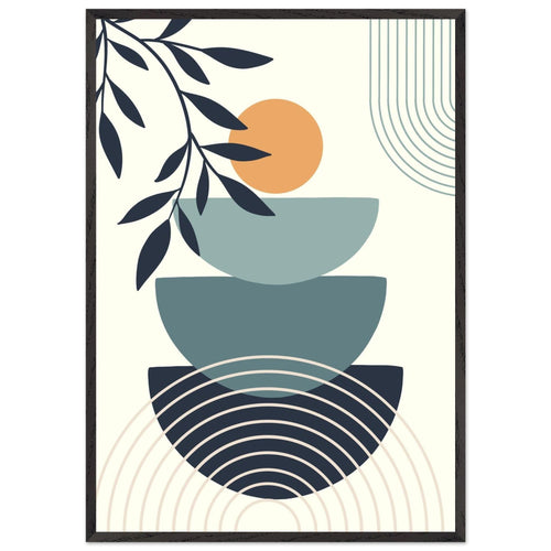 Artfulprints Poster met Lijst Boho – Sunrise layers   - 70x100 cm - Meerkleurig