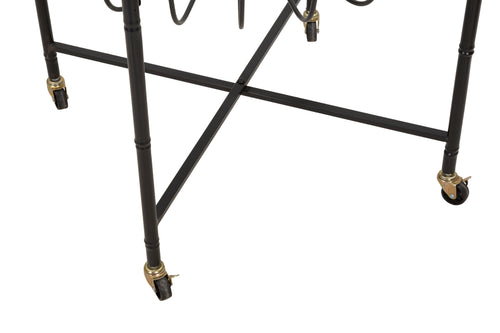 Mauro Ferretti bijzettafel - 70,5x65x57 cm - zwart/bruin