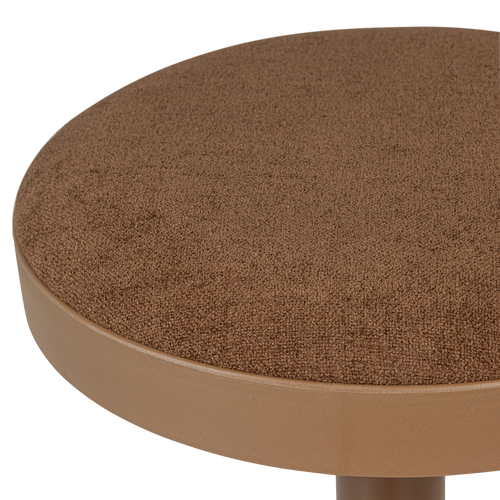 WOOOD barstoel in hoogte verstelbaar Mevo - Chenille - Bruin - 82x42x42