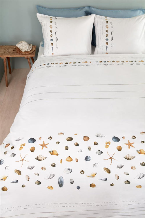 Marjolein Bastin dekbedovertrek Shellfish - 140x200/220 cm - wit