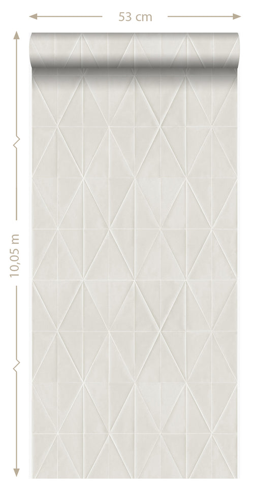 Origin Wallcoverings behang grafische vorm glanzend zilver grijs - 53 cm x 10,05 m - 347232 - vtwonen shop