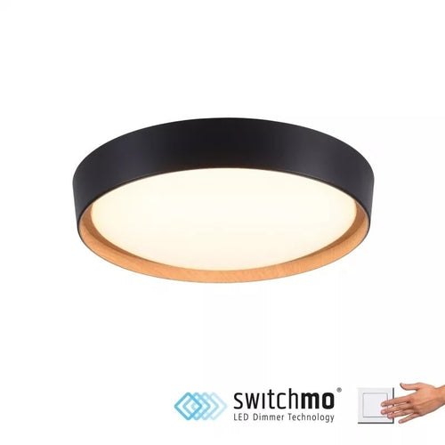 Paul Neuhaus plafondlamp Emilia - 1 lichts - 40  x 10   cm - zwart - vtwonen shop