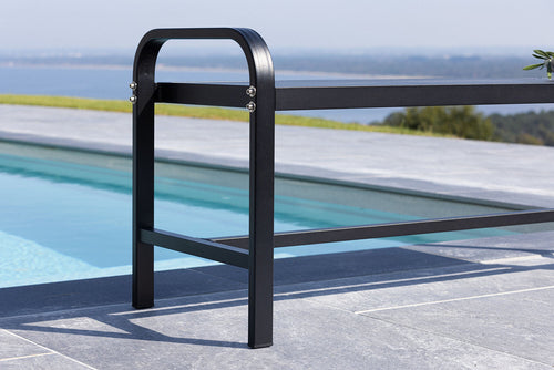 Rebellenclub Tuinbank Troy - 125 x 42cm - Zwart