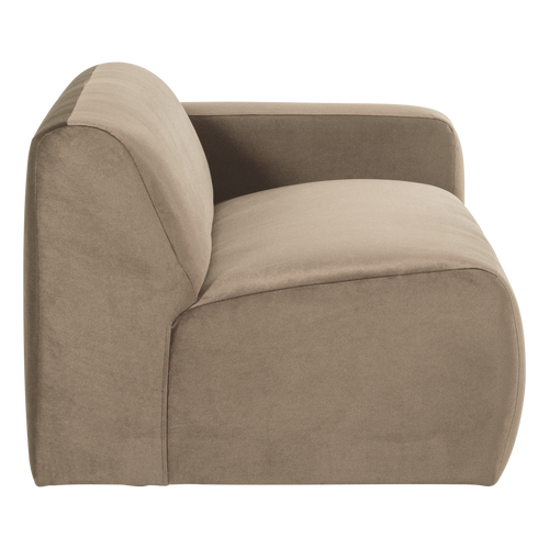 WOOOD 2-zits bank arm rechts Mojo Base - Velvet - Khaki - 74x185x97