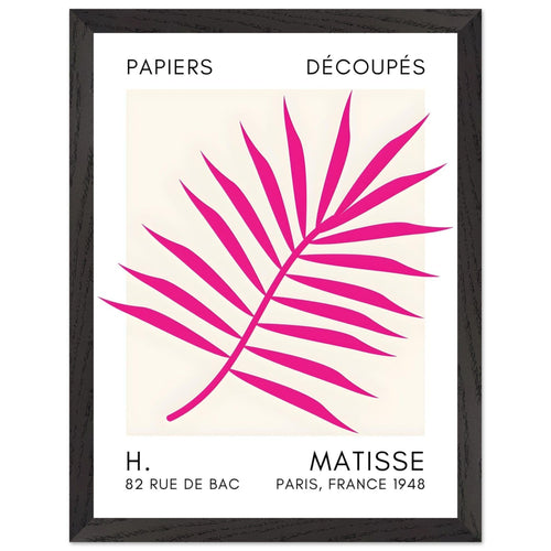 Artfulprints Poster met Lijst Matisse – Floral reef pink   - 30x40 cm - Roze