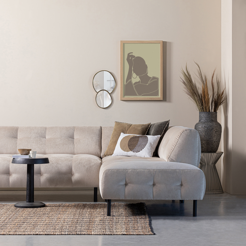 WOOOD hoekbank rechts Lloyd - Polyester - Sea Salt - 77x267x91/205