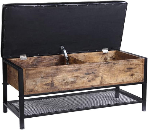 Furnilux Schoenenbank met opbergruimte Nexus - Bruin - 100x35x45 cm