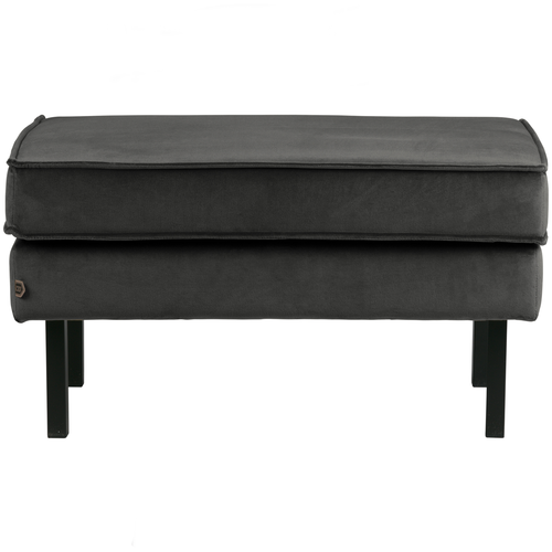 BePureHome hocker op poten Rodeo- Velvet - Antraciet - 45x84x54 - vtwonen shop