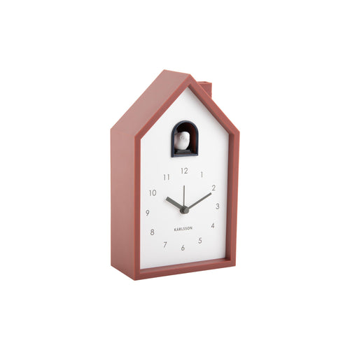 Karlsson wekker Modern Cuckoo - rood - 12x6x20cm