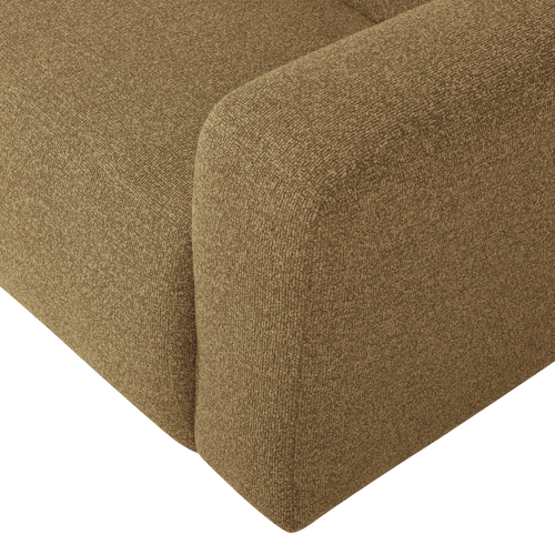 WOOOD 2-zits bank arm rechts Mojo Base - Bouclé - Geel/Bruin - 74x185x97