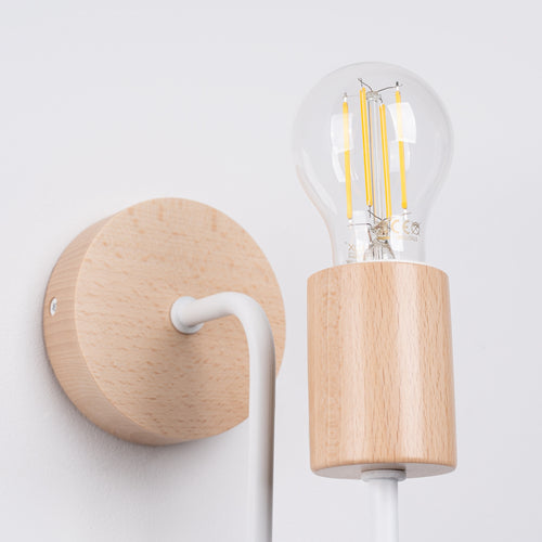 Sollux Lighting Wandlamp TIMBO wit - 8x19x18,5cm