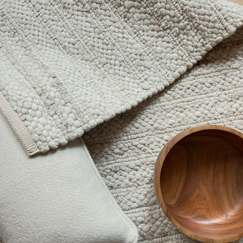 Malagoon vloerkleed Chaya - creme wit - 160x260cm 100% wol
