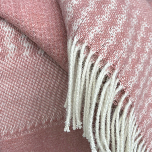 Malagoon plaid Uptown - roze - 140x200cm 100% wol