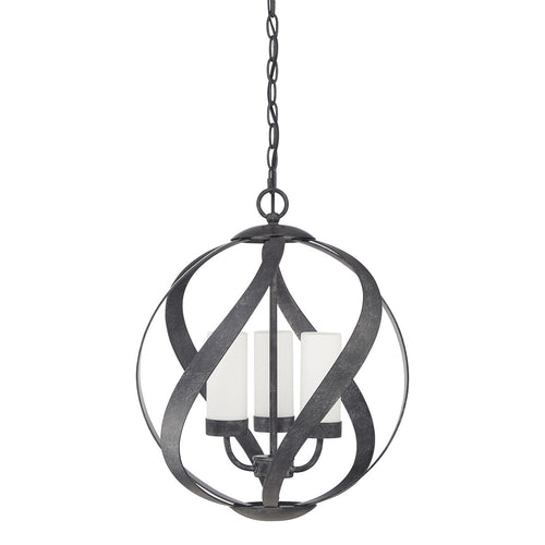 Elstead Quoizel Blacksmith Bolvormige Plafondlamp Oud Zwart, IP44