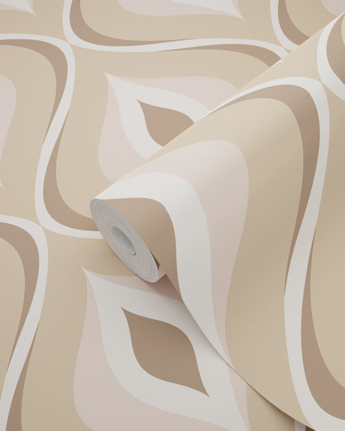 ESTAhome behang retro ornamenten beige en bruin - 50 x 900 cm - 130985