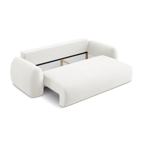 LaMiaSofa 3-zits slaapbank Ferretti - bouclé - wit - 266x121x95