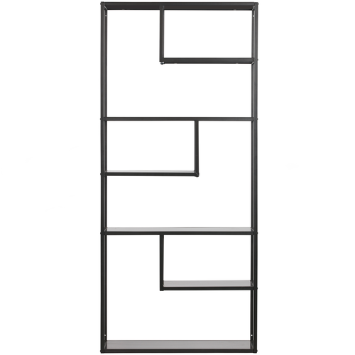 WOOOD vakkenkast Teun - Metaal - Zwart - 188x85x35 - vtwonen shop