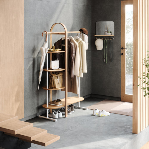 Umbra kledingrek Bellwood - 106 x 39 x 167 cm - Wit/naturel