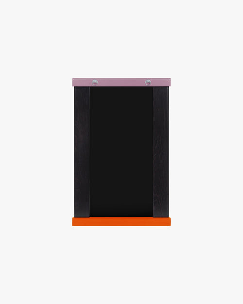 noo.ma Lun wandspiegel hout - 75 x 50 cm, Orange Peel & Pale Violet