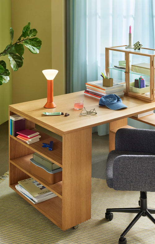 Hübsch draagbare lamp Flash - glas/ijzer - ø14xh30cm, led, 3w - vtwonen shop