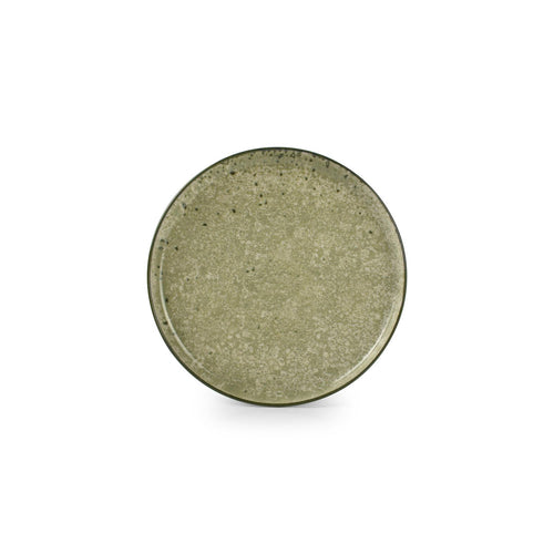 Ona - Plat bord 20cm groen Gravel - Set van 6