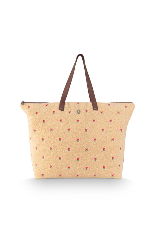 Pip Studio Tilda Tote Bag Large Teddy Dames - Zand - 66x20x44 cm
