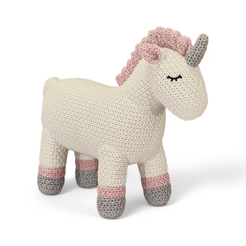 Pintado & Lacado knuffeldier Eenhoorn - wit - 30 cm