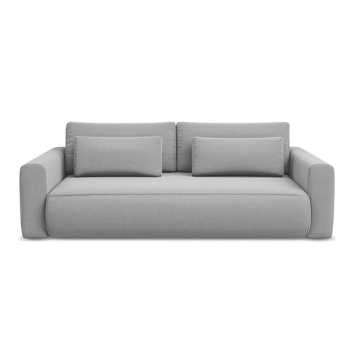 LaMiaSofa 3-zits slaapbank Perugia - velours - grijs - 238x105x82