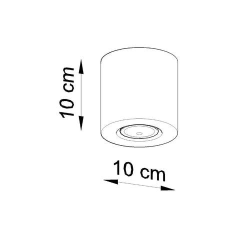 Sollux Lighting Plafondlamp ORBIS naturel hout - 10x10x10cm