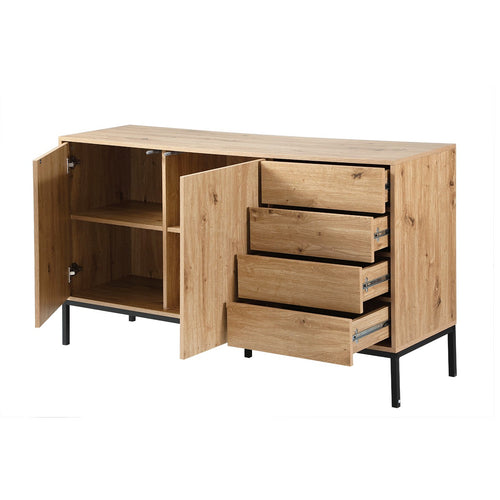 Calicosy - LENNY Dressoir - Licht hout - 140x40x80 cm