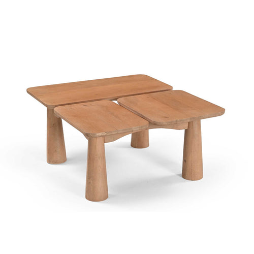 Starfurn Salontafel Vona - Organisch Naturel Hout - 80x70x36cm