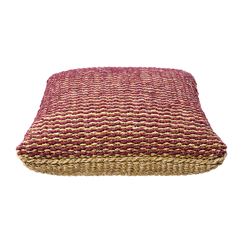 Sia Deco Vloerkussen - rood - jute - 60x60 - vtwonen shop