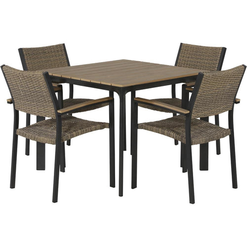 Lesli Living tuintafel Arezzo - zwart - 90x90x74cm