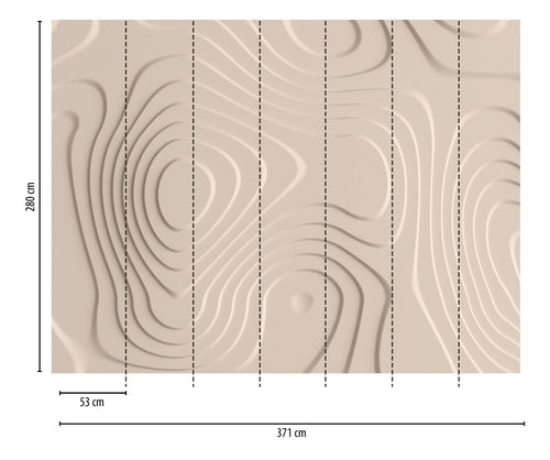 One Wall one Role fotobehang 3D-motief beige - 371 x 280 cm - AS-382921