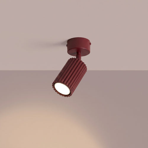 Sollux Lighting Plafondlamp KARBON 1 bordeaux - 7x7x18cm